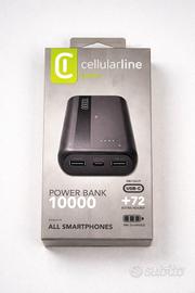 Power Bank Cellularline 10.000 mAh USB-C – Nuovo