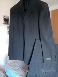 completo gessato blu/antracite di Valentino 