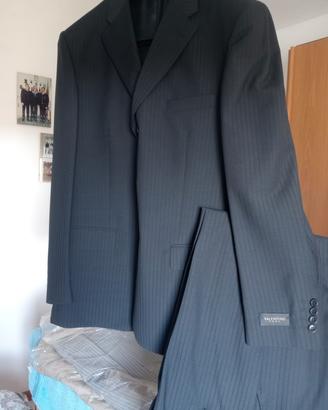 completo gessato blu/antracite di Valentino 