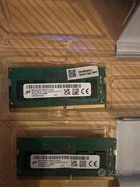 2x RAM DDR4 Micron 4GB 3200MHz per notebook