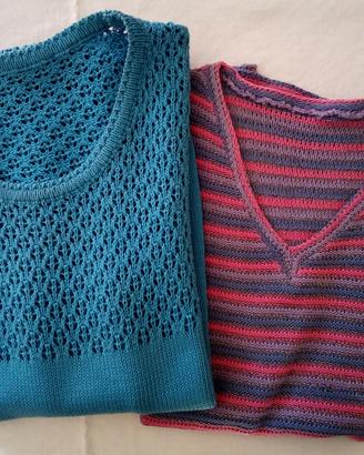 Maglioni in cotone da donna fatti a mano