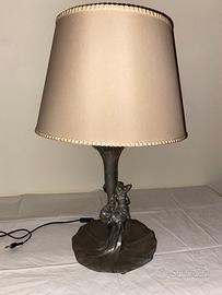 lampada liberty, in peltro, tedesca