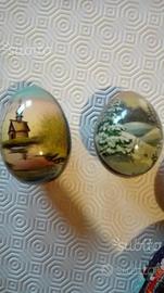 Uova di legno russe dipinte a mano