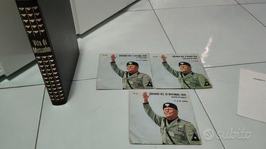 La Vita di Mussolini e dischi discorsi