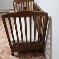 Letto legno PALI con sponde e materasso sanitario