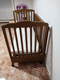 Letto legno PALI con sponde e materasso sanitario