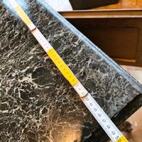 comodino vintage legno e  base in marmo 