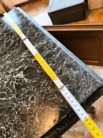 comodino vintage legno e  base in marmo 