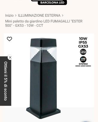 Paletti luce da giardino