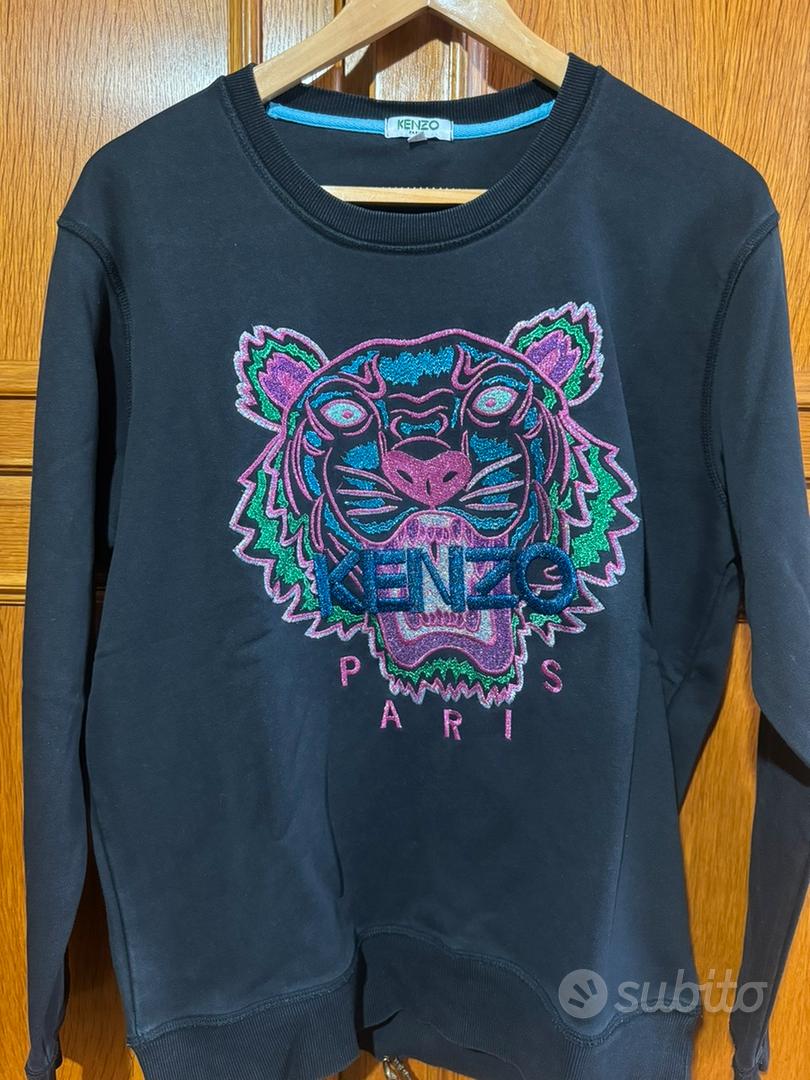 Felpa Kenzo Nera con Tigre Abbigliamento e Accessori In vendita a Roma