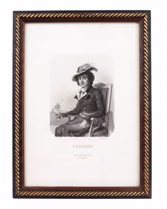 Stampa Antica 1840 Georges Couthon