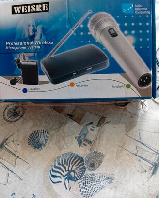 Kit microfono wireless x karaoke o feste