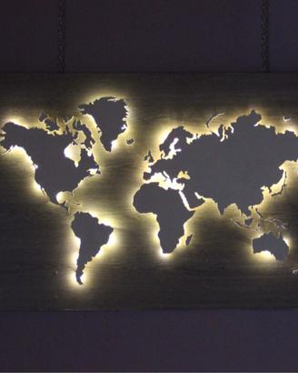 Planisfero retro illuminato