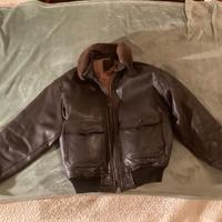 Giubbotto Avirex originale in pelle marrone