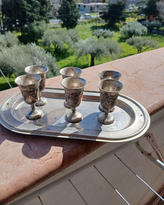 Set bicchieri argento sheffield inghilterra