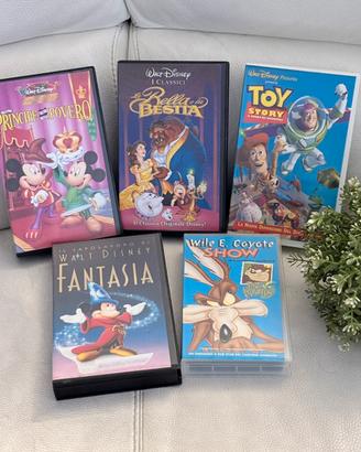 Set 5 videocassette VHS Walt Disney e Warner Bros