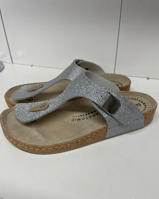 Ciabatta infradito anatomica color argento
