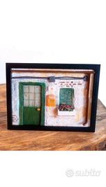 Diorama Quadro Artigianale Abitazione Facciata Mod