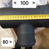 Raccordo a T camino stufa pellet 100x80