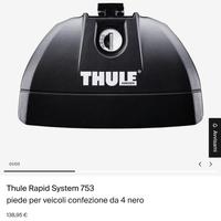 Kit barre portatutto THULE piedi+barre+attacchi