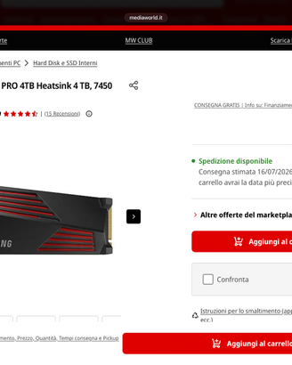 Memoria SSD Samsung 990 PRO 4tb