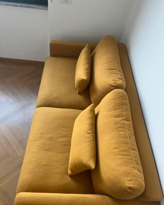Divano 3 sedute giallo ocra
