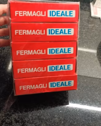 5 confezioni sigillate di fermagli Ideale ufficio