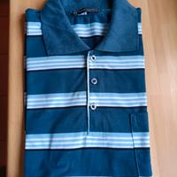 Polo Dian Dian Tong vintage blu rigata