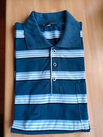 Polo Dian Dian Tong vintage blu rigata