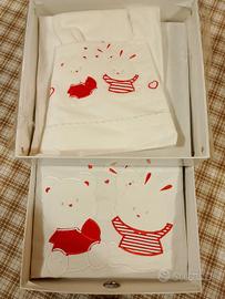 set lenzuola cotone 4 pezzi con copertina 