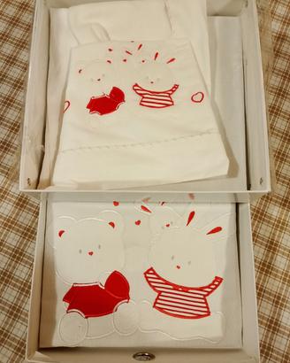 set lenzuola cotone 4 pezzi con copertina 