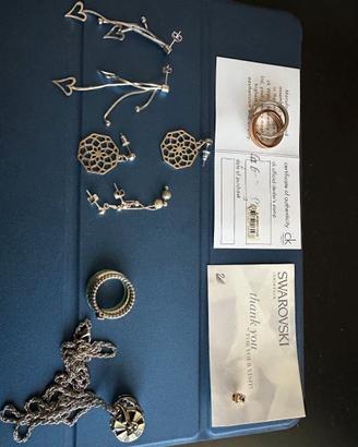 ORECCHINI-ANELLI -SWAROWSI-KALVIN KLEINE-BREIL