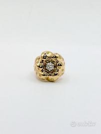 Anello oro 18 kt diamanti ct. 0.40 Punzoni Francia