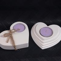 Doppi cuori con candeline 