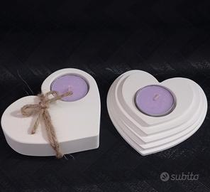 Doppi cuori con candeline 