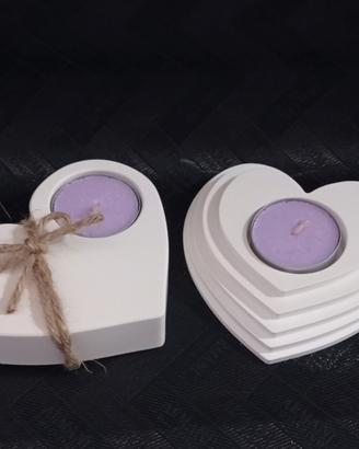 Doppi cuori con candeline 