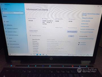 elitebook hp 8440p intel I5 Vpro win10