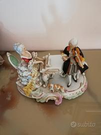 Statuetta musicisti in porcellana 