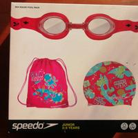 Kit occhialini, cuffia, sacca Speedo 2-6 anni