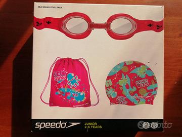 Kit occhialini, cuffia, sacca Speedo 2-6 anni