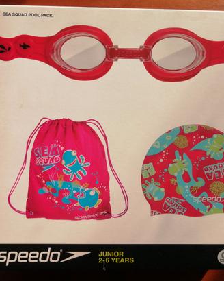 Kit occhialini, cuffia, sacca Speedo 2-6 anni