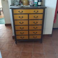 Cassettiera legno verniciato anni '50