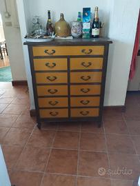 Cassettiera legno verniciato anni '50