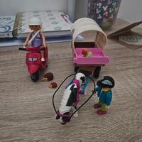Playmobil cavalli carrozza e motorino 