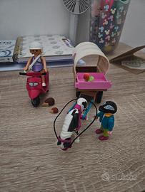 Playmobil cavalli carrozza e motorino 