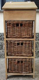Dispensa cassettiera portaverdure stile rustico