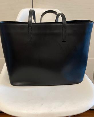 Borsa shopper donna in pelle nera