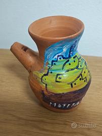 Anfora in terracotta con fischietto 