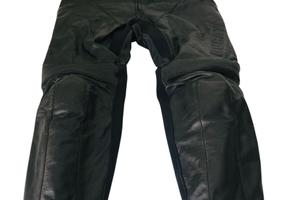 PANTALONE DUCATI UOMO TG 52 PELLE COD 31 NERO NUOV