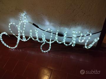 scritta metallo auguri     